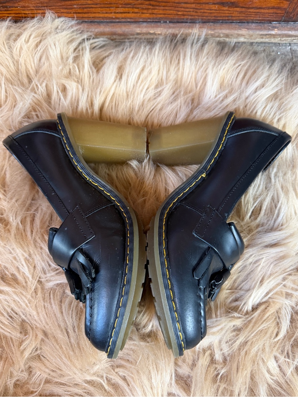 Dr. Martens Roma Packard Tassel Loafer Chunky Heels Black Rare Deadstock AW009 - Picture 6 of 9
